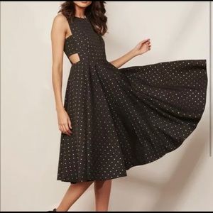 Ted Baker Black Lysanda Cutout Jacquard Dress Sz 1, worn only one time